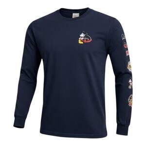 Disney Store Mickey Mouse Long Sleeve T Shirt Navy Blue Adult Large